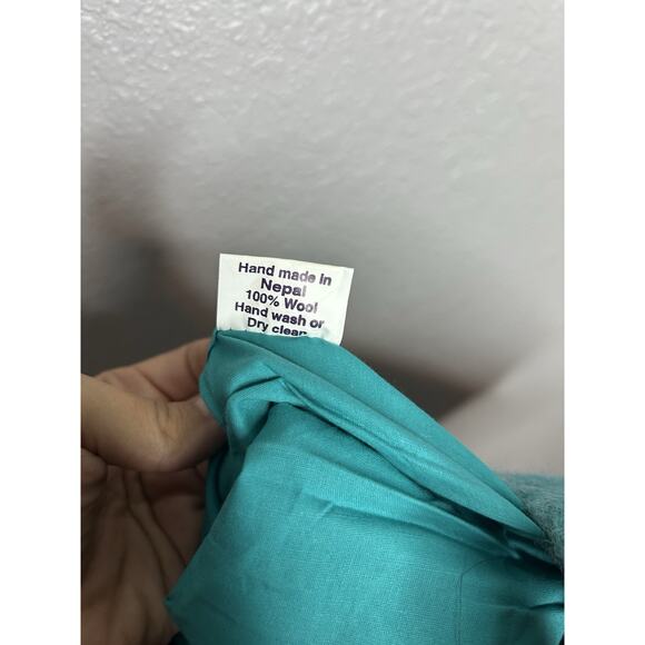 Colorful Geometric Hand Felted Wool Handbag Funky Artsy Hippie - Picture 7 of 10